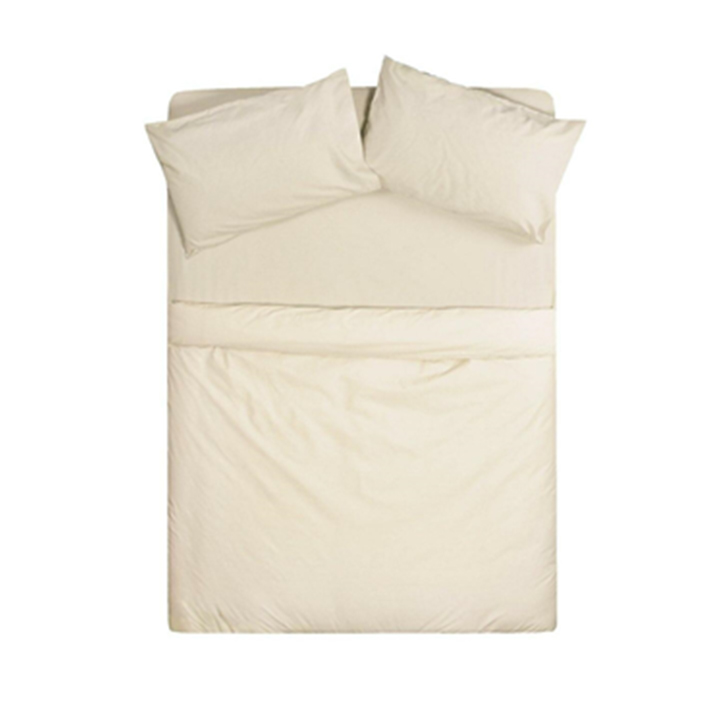 Luxurious white bed sheets neatly arranged on a bed
