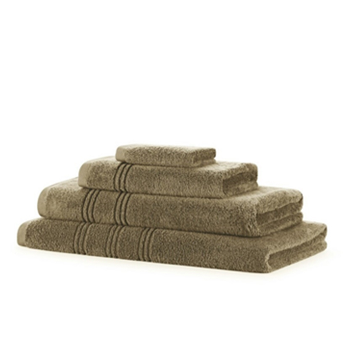 Soft white face towel folded on a countertop